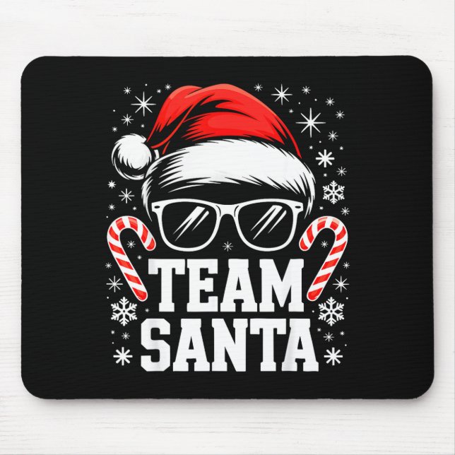 Tapis De Souris Team Santa Shirt Adult Kids Christmas Santa Squad  (Devant)