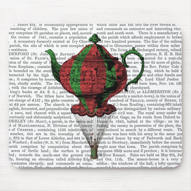 Tapis De Souris Teapot volant 2 rouge et vert (Devant)