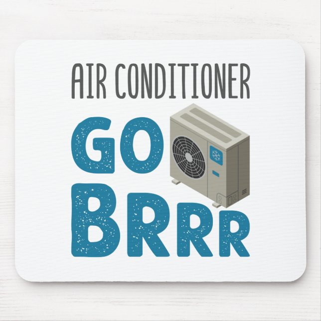 Tapis De Souris Technicien HVAC Tech Climatiseur Aller Brr (Devant)