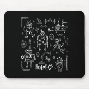 Tapis De Souris Technicien ingénieur en robotique drôle robot vint