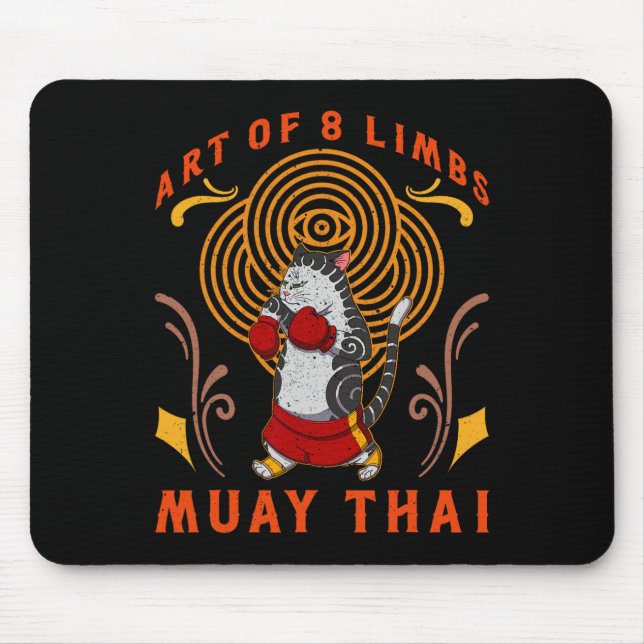 Tapis De Souris Technique de combat thaïlandais Muay Thai poing ge (Devant)