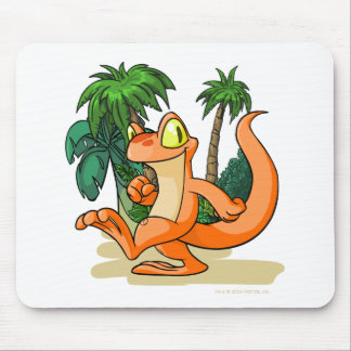 Tapis De Souris Techo orange sur une recherche d'île de mystère
