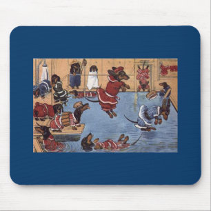 Tapis De Souris Teckel dans le cru Mousepad de piscine