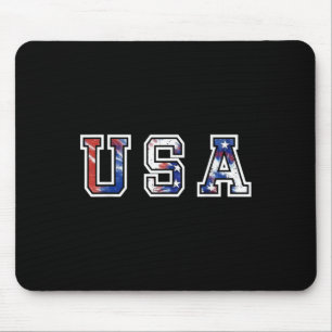 Tapis De Souris Tee - shirt Drapeau Américain Pour Femmes 4 juille
