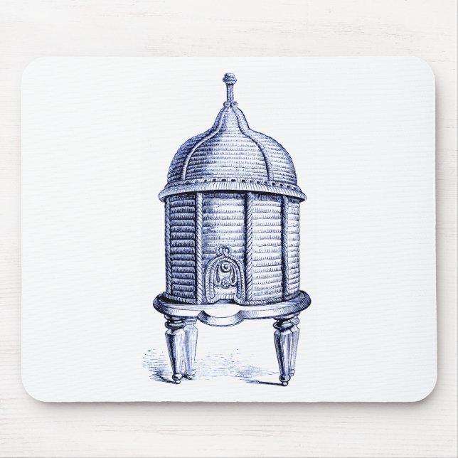 Tapis De Souris Teinte bleue de ruche vintage (Devant)