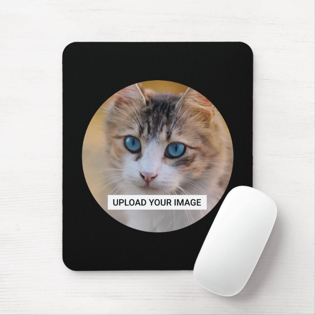 Tapis De Souris Téléchargez votre photo Cute Cat (Avec souris)