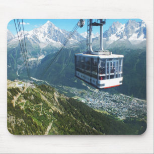 Tapis De Souris Téléphérique au-dessus de Chamonix