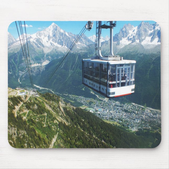Tapis De Souris Téléphérique au-dessus de Chamonix (Devant)