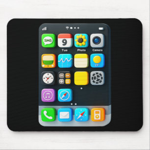 Tapis De Souris Téléphone cellulaire Écran Smartphone Mobile App H