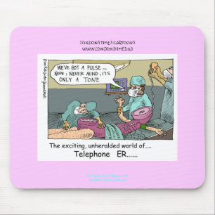 Tapis De Souris Telephone Code Blue Cartoon Funny Mouse Pad