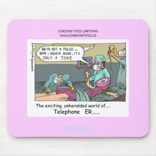 Tapis De Souris Telephone Code Blue Cartoon Funny Mouse Pad (Devant)