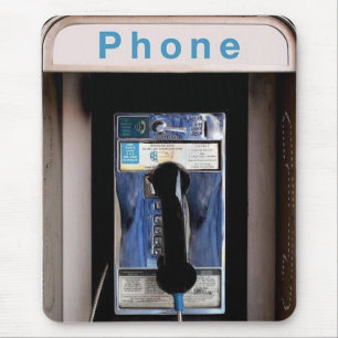 Tapis De Souris Téléphone public de New York, cabine téléphonique 