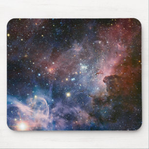 Tapis De Souris Télescope Nebula Hubble Carina Rouge et Bleu