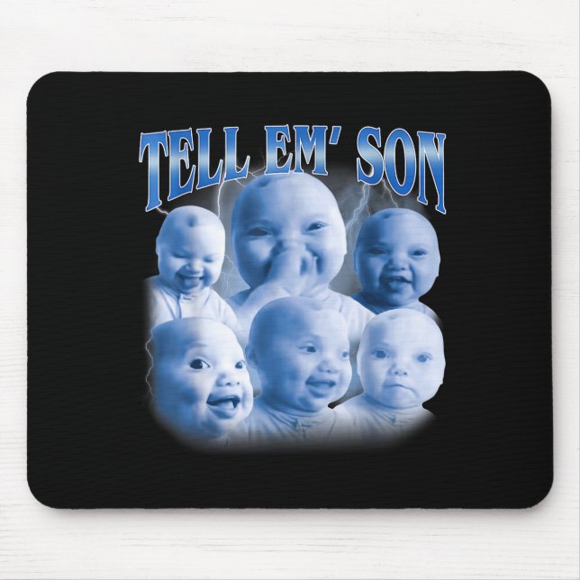Tapis De Souris Tell em Son Funny Ai Niche Baby Laugh Holding Gen  (Devant)
