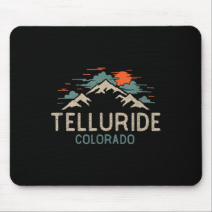 Tapis De Souris Telluride Colorado Rétro Montagne Vintage 