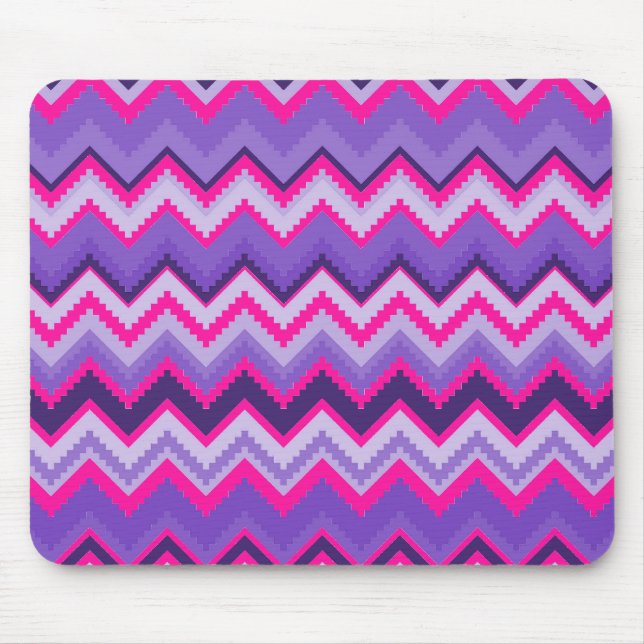 Tapis De Souris Téméraire violet rose Tribal Chevron Purple Girls  (Devant)