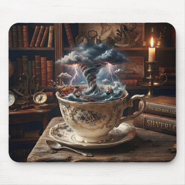 Tapis De Souris Tempête dans un verre d'eau (Devant)