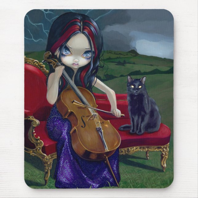 Tapis De Souris Tempête" Mousepad "de violoncelle (Devant)
