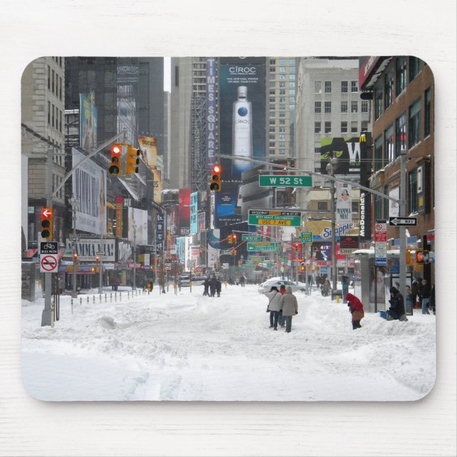 Tapis De Souris Tempête New York City 12/26/10 de neige d'hiver (Devant)