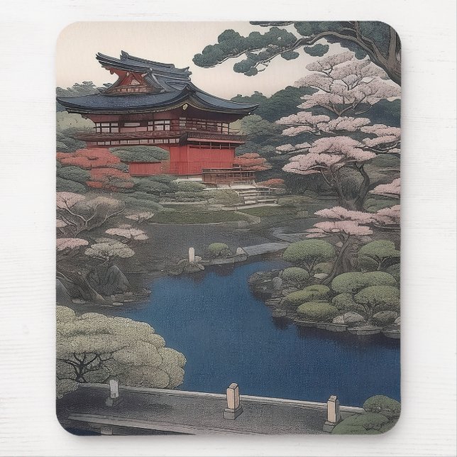 Tapis De Souris Temple on the river - Japan (Devant)