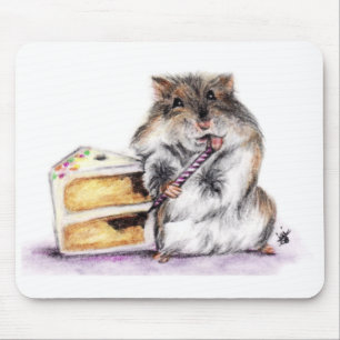 Tapis De Souris Temps d'anniversaire (hamster) Mousepad
