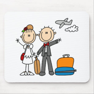 Tapis De Souris Temps de lune de miel pour les jeunes mariés