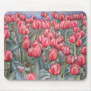 Tapis De Souris Temps MOUSEPAD original de tulipe