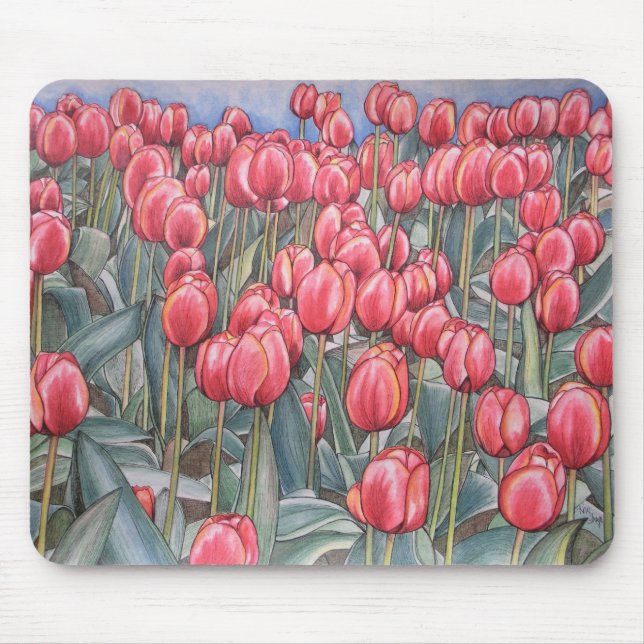 Tapis De Souris Temps MOUSEPAD original de tulipe (Devant)