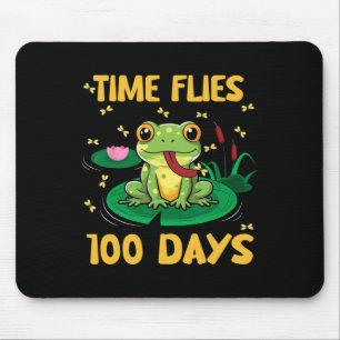 Tapis De Souris Temps qui passe 100 jours d'école grenouille profe