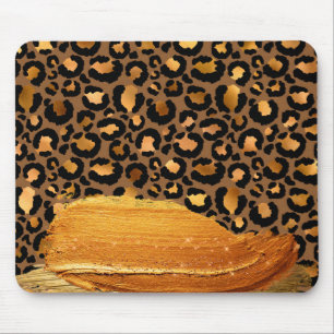 Tapis De Souris Tendance Gold Strokes sur la peau de tigre métalli