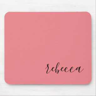 Tapis De Souris Tendance moderne rose simple Nom Souris Pad