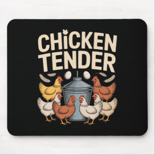Tapis De Souris Tendre de poulet Drôle de fermier de poulet Pun Hu