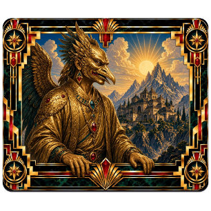 Tapis De Souris Tengu, Art Déco Mythique