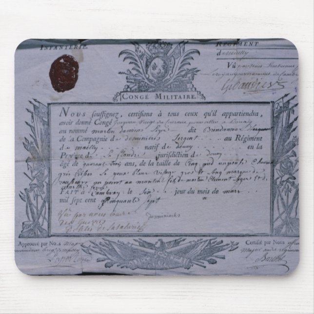 Tapis De Souris Tenir compte de la bataille de Rossbach, 1757 (Devant)