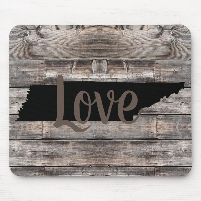 Tapis De Souris TENNESSE rustique AMOUR en écriture (Devant)