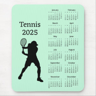 Tapis De Souris Tennis 2025 Calendrier Mousepad