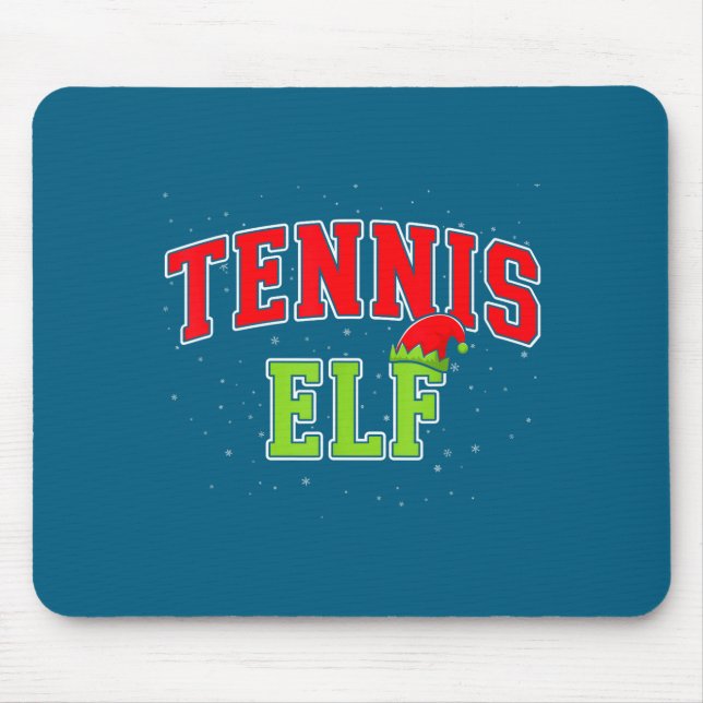 Tapis De Souris Tennis Elf Christmas Family Matching Group Xmas  (Devant)