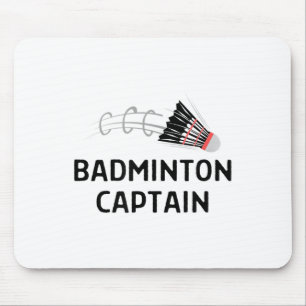 Tapis De Souris Tenue de capitaine de badminton femmes hommes