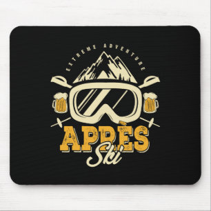 Tapis De Souris Tenue de fête Après Ski, bière et boissons après l