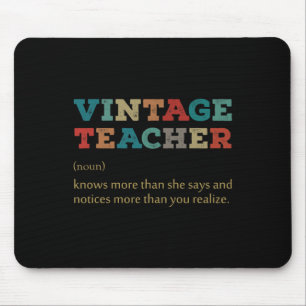 Tapis De Souris Tenue de professeur vintage en sait plus qu'elle n