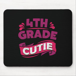 Tapis De Souris Tenue de rentrée scolaire pour filles - 4e année