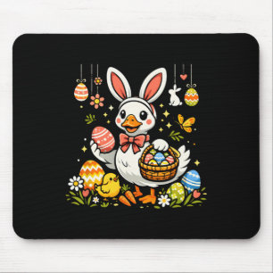 Tapis De Souris Tenue drôle d'oie Pâques Oreilles Oies Design Lapi