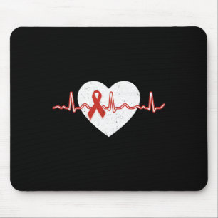 Tapis De Souris Tenues du Mois de la maladie cardiaque Jour rouge