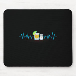 Tapis De Souris Tequila Lime Salt Heartbeat Funny Cinco De Mayo Wi