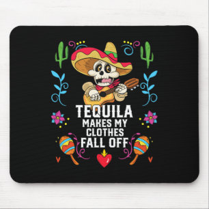 Tapis De Souris Tequila Met Mes Vêtements Tomber Du Tequil Alcooli