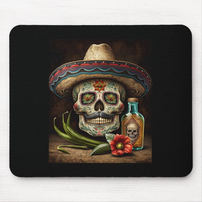 Tapis De Souris Tequila Sombrero Cinco De Mayo (Devant)