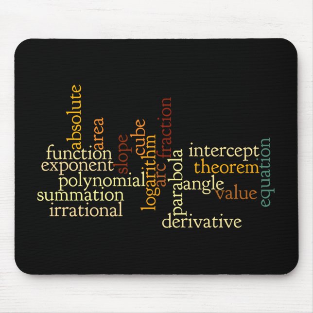 Tapis De Souris Termes mathématiques Mousepad (Devant)