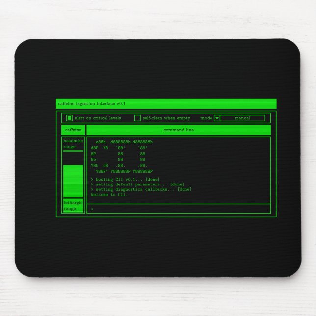 Tapis De Souris Terminal vert programmeur (Devant)