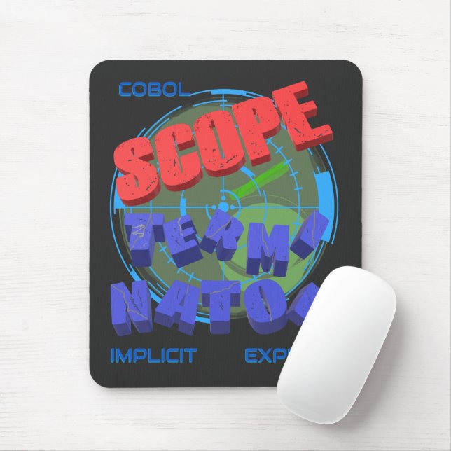 Tapis De Souris Terminateurs de portée dans la programmation Cobol (Avec souris)