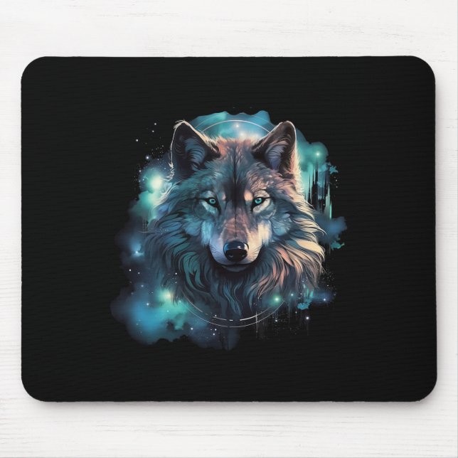 Tapis De Souris Terrain de chasse au loup gris (Devant)